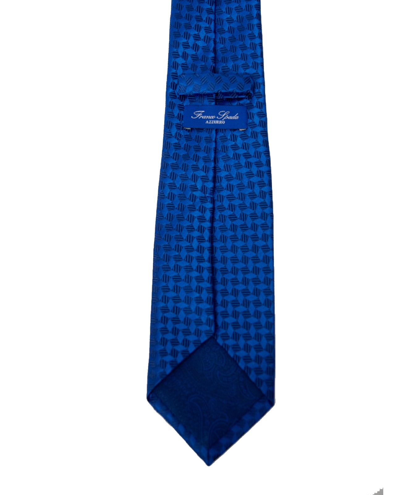AZZURRO(アズーロ)NEW ロイヤルダークブルースクエアジオメトリックネクタイ