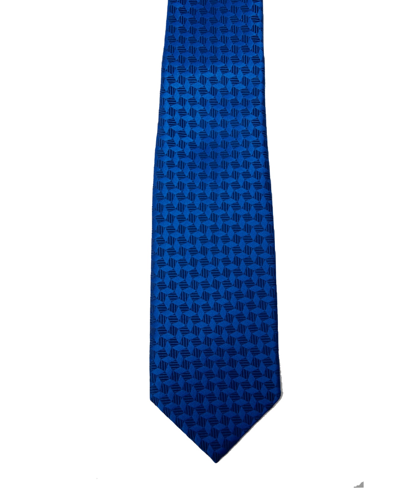 AZZURRO(アズーロ)NEW ロイヤルダークブルースクエアジオメトリックネクタイ