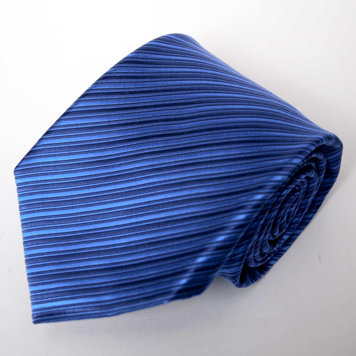 AZZURRO(アズーロ)NEW ロイヤルダークブルーレップストライプネクタイ