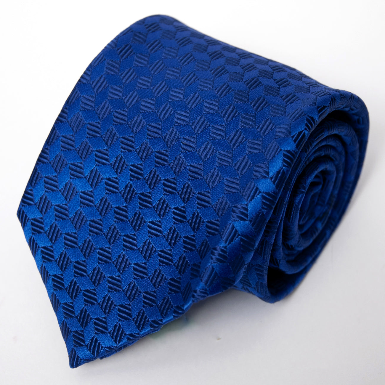 AZZURRO(アズーロ)NEW ロイヤルダークブルースクエアジオメトリックネクタイ