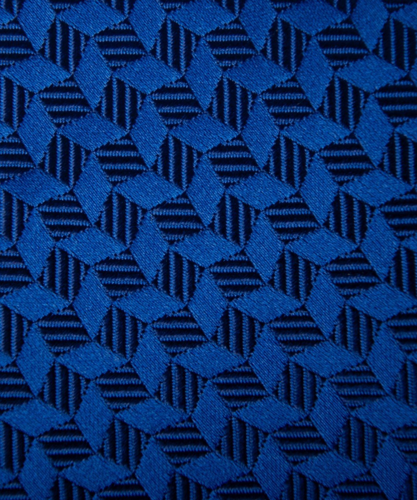 AZZURRO（アズーロ）NEW ロイヤルダークブルースクエアジオメトリックネクタイ