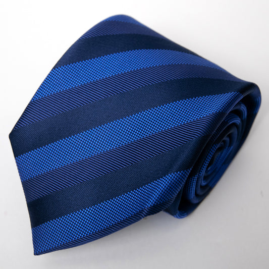 AZZURRO（アズーロ）NEW ロイヤルダークブルーボールドストライプネクタイ
