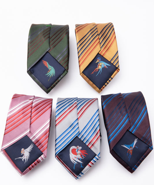 科学忍者隊ガッチャマン　ナローラインストライプネクタイ